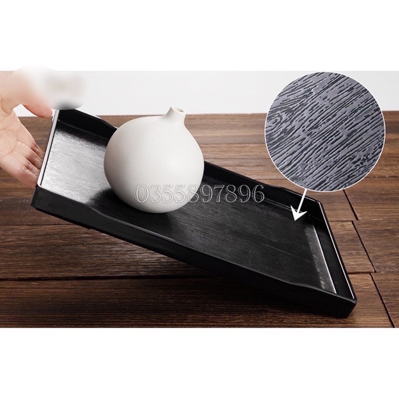 Khay phíp Melamine có vân giả gỗ chống trượt Loại 1