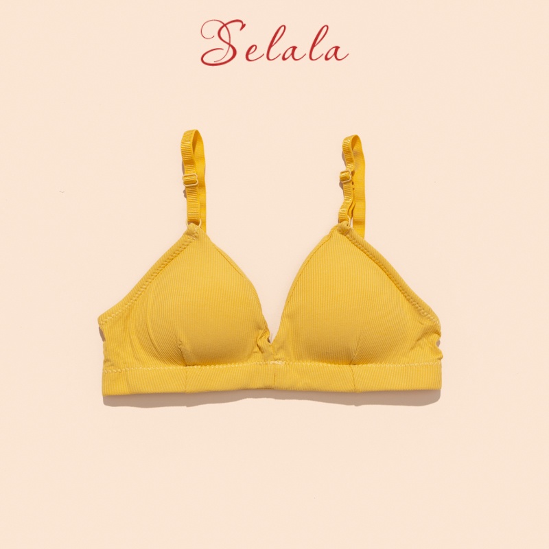 Áo Bra Cotton Selala Gân Tăm Đệm Mỏng Thoải Mái Thoáng Mát BS01