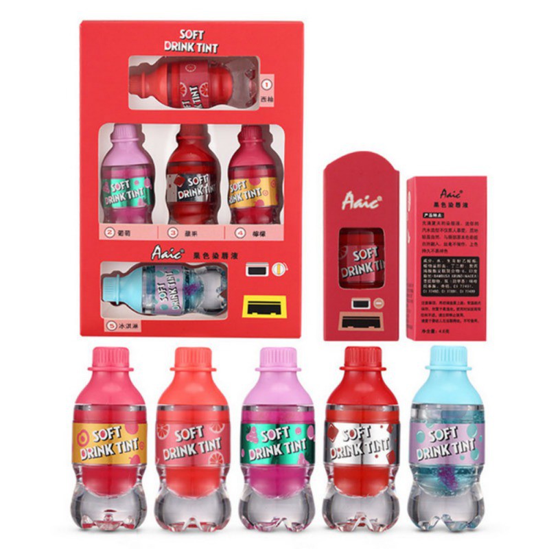 [Hàng mới về] Son bóng vị trái cây ngọt ngào hình chai soda lâu trôi chất lượng cao | BigBuy360 - bigbuy360.vn