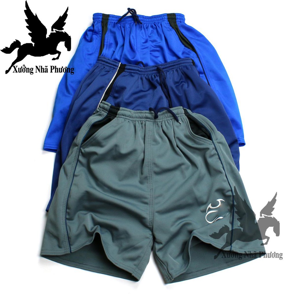 combo 3 quần đùi nam mặc nhà vải thun xịn mịn mát loại quần 1 sọc free size dưới 65kg | BigBuy360 - bigbuy360.vn