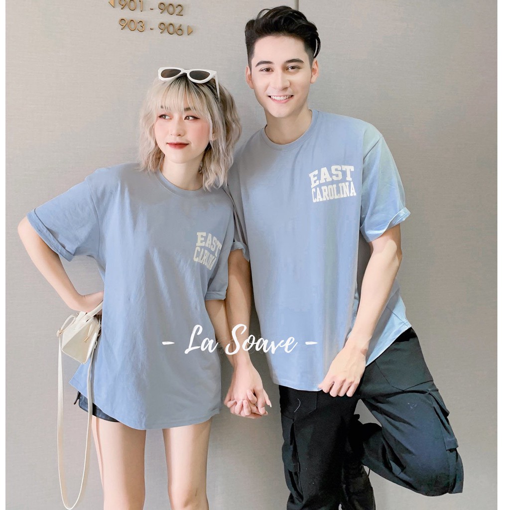 Áo thun xanh nam nữ Unisex in chữ dáng Ulzzang form rộng dành cho các cặp đôi, nhóm - tình yêu nồng cháy