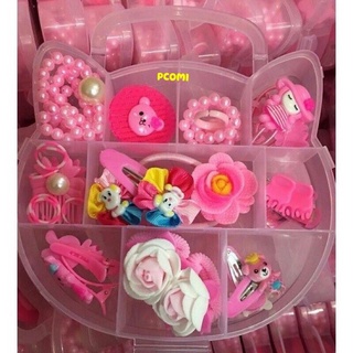 Bộ Cột Tóc Và Băng Đô Bé Gái Nhiều Ngăn Có Hộp Hello Kitty Dễ Thương