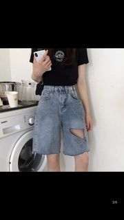 💰Quần Jeans Ngố Rách 1 Bên