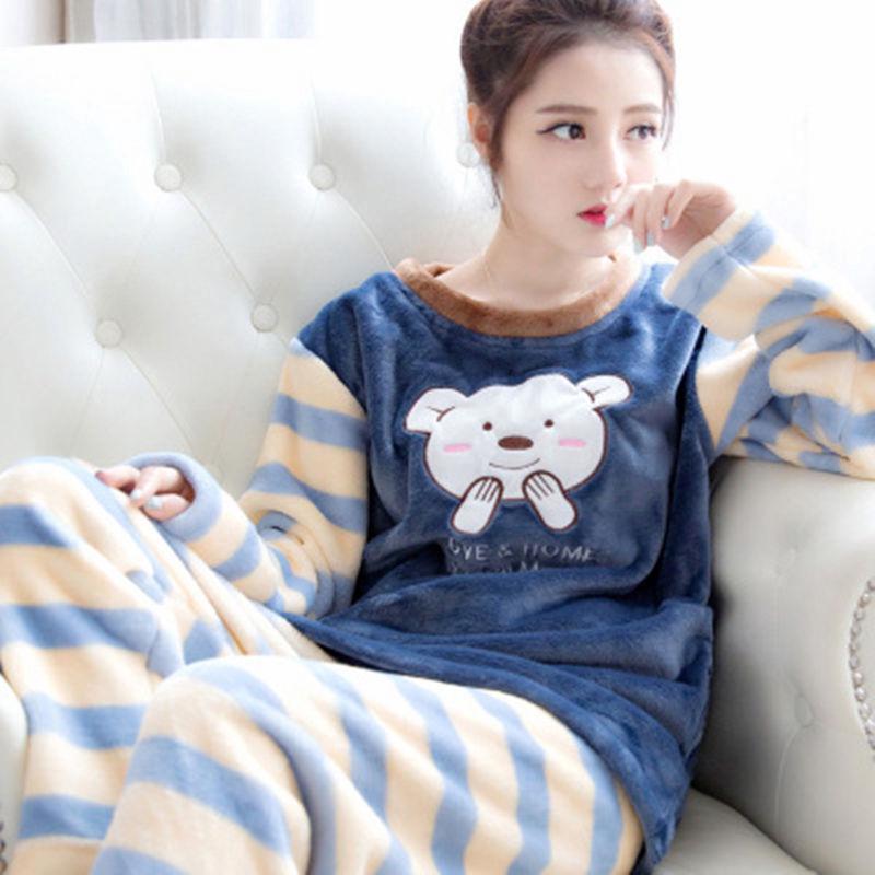 Long-sleeved pajamas long pants beautiful quality