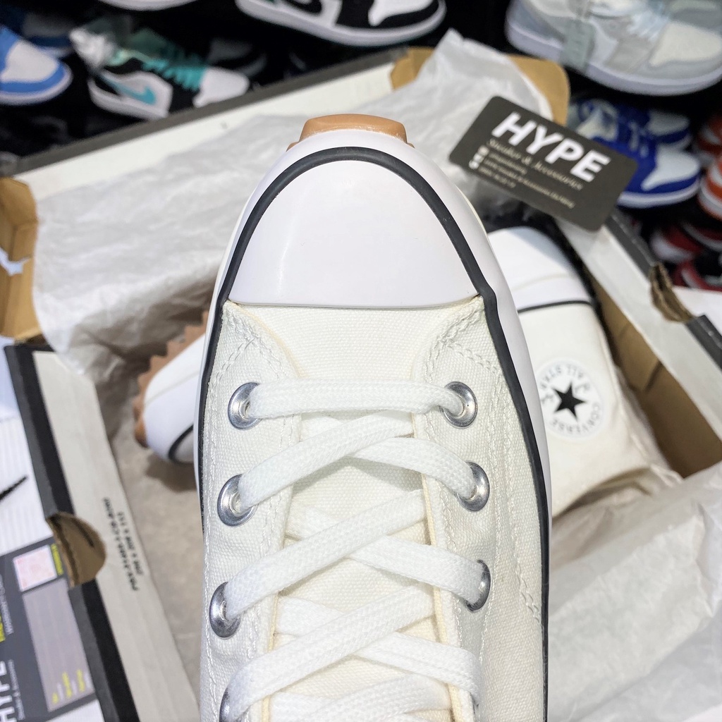 [ Hype Sneaker ] Giày sneaker nam nữ cổ ca : Converse Run Star Hike Hi White | Phiên bản high quality .