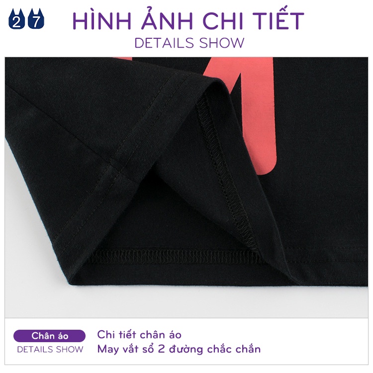 Áo thun bé gái 27HOME áo thun cotton họa tiết hoạt hình xuân hè 2022