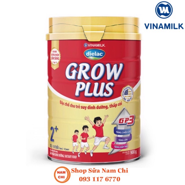 Sữa bột Dielac Vinamilk Grow Plus 2+ 900g Cho Trẻ 2-10 Tuổi