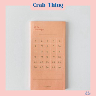 Giấy chú thích 30 ngày thử thách - Crabit Notepad - 30 tờ [GIÁ TẬN XƯỞNG]