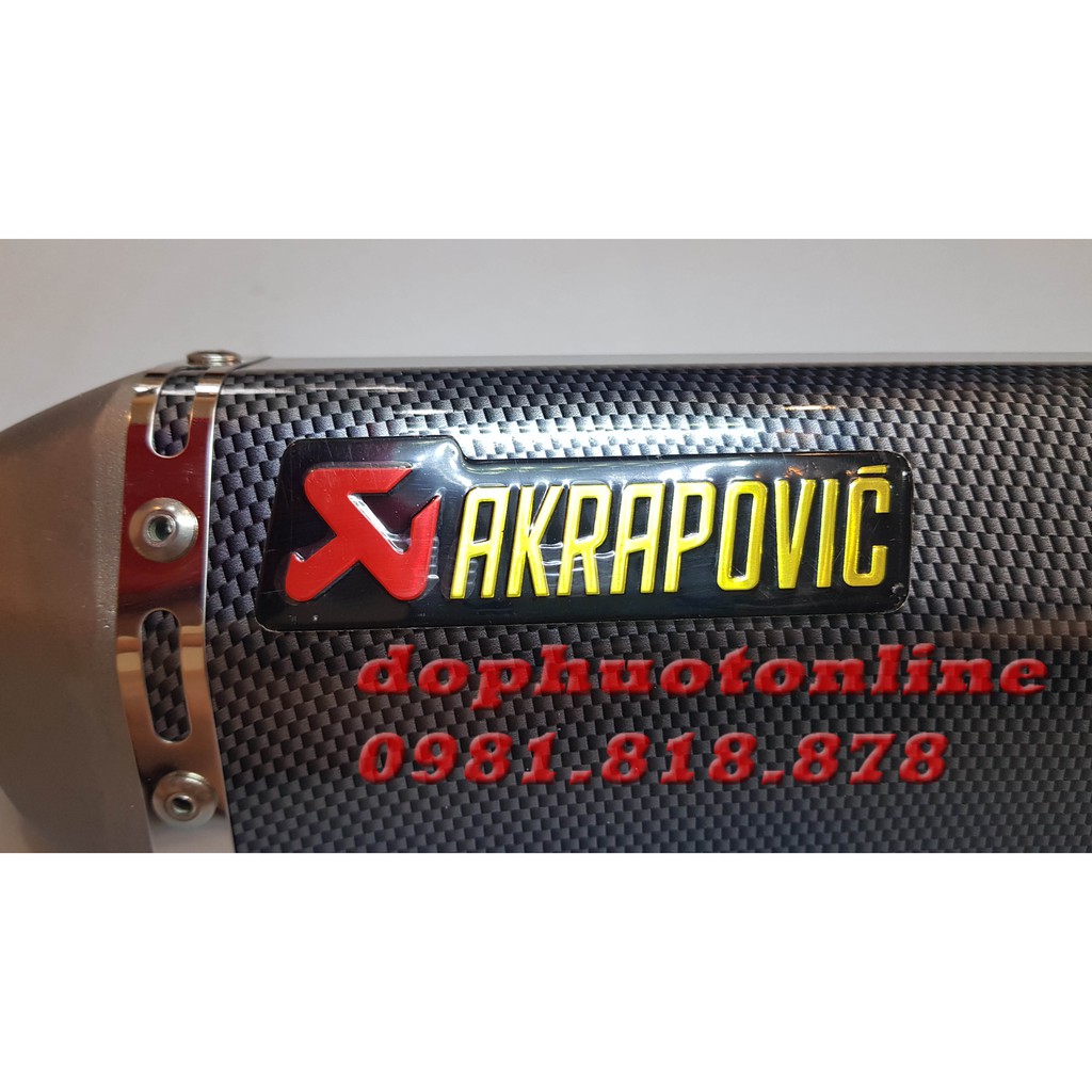 LON Pô AKRAPOVIC LỤC GIÁC - VỎ CARBON, THIẾT KẾ THỂ THAO