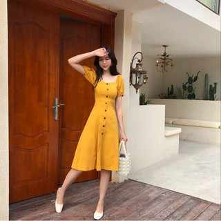 VÁY CỔ VUÔNG HÈ THU PHONG CÁCH GỢI CẢM CHO CHỊ EM