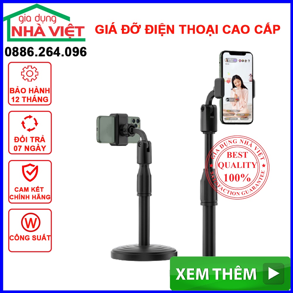 Giá đỡ điện thoại, giá để điện thoại thương hiệu LIVEKING cao cấp, thép không rỉ, bảo hành 12 tháng, lỗi đổi mới 07 ngày