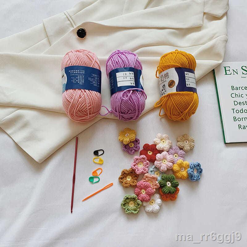 Túi sợi len dệt tay tự làm quà tặng handmade móc chất liệu hoa phồng bằngZ