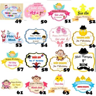 Bảng tên sinh nhật cho bé