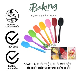 SPATULA Phới trộn bột silicon, cây vét bột đúc liền khối dày dặn, cứng cáp 21 và 28 cm - dụng cụ làm bánh