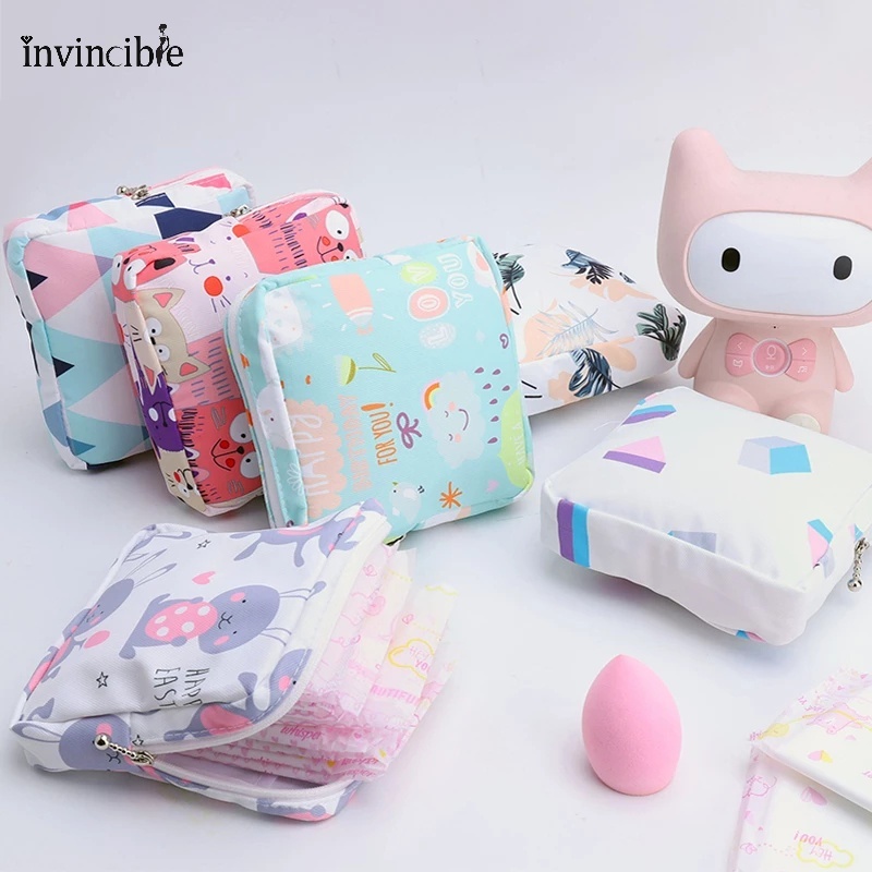 Ví Đựng Đồ Trang Điểm/Thẻ/Mỹ Phẩm Cỡ Lớn Họa Tiết Hoạt Hình Dễ Thương Cho Nữ