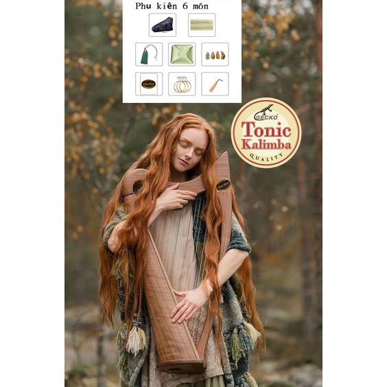 Đàn hạc 19 dây gỗ Tử Đàn Ấn Độ Tonic- Lyre phong cách Thổ Nhĩ Kỳ IM00121A-W1200 Hàng chính hãng