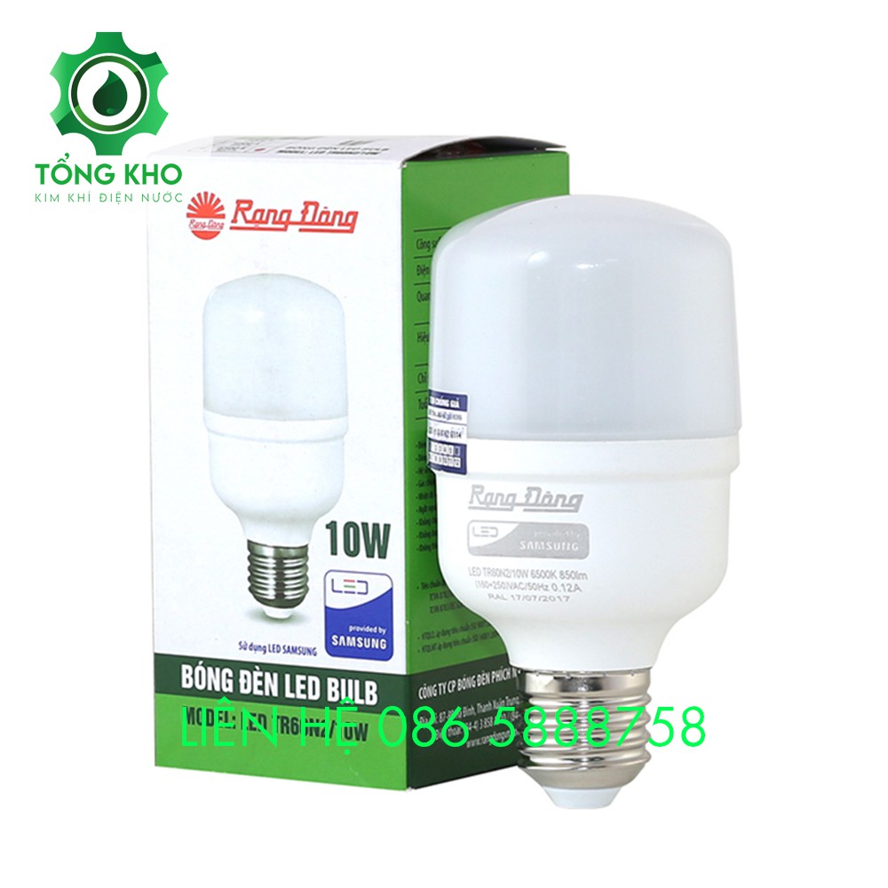 Đèn LED Bulb trụ Rạng Đông 20W, 14W, 12W, 10W - Tổng kho kim khí điện nước