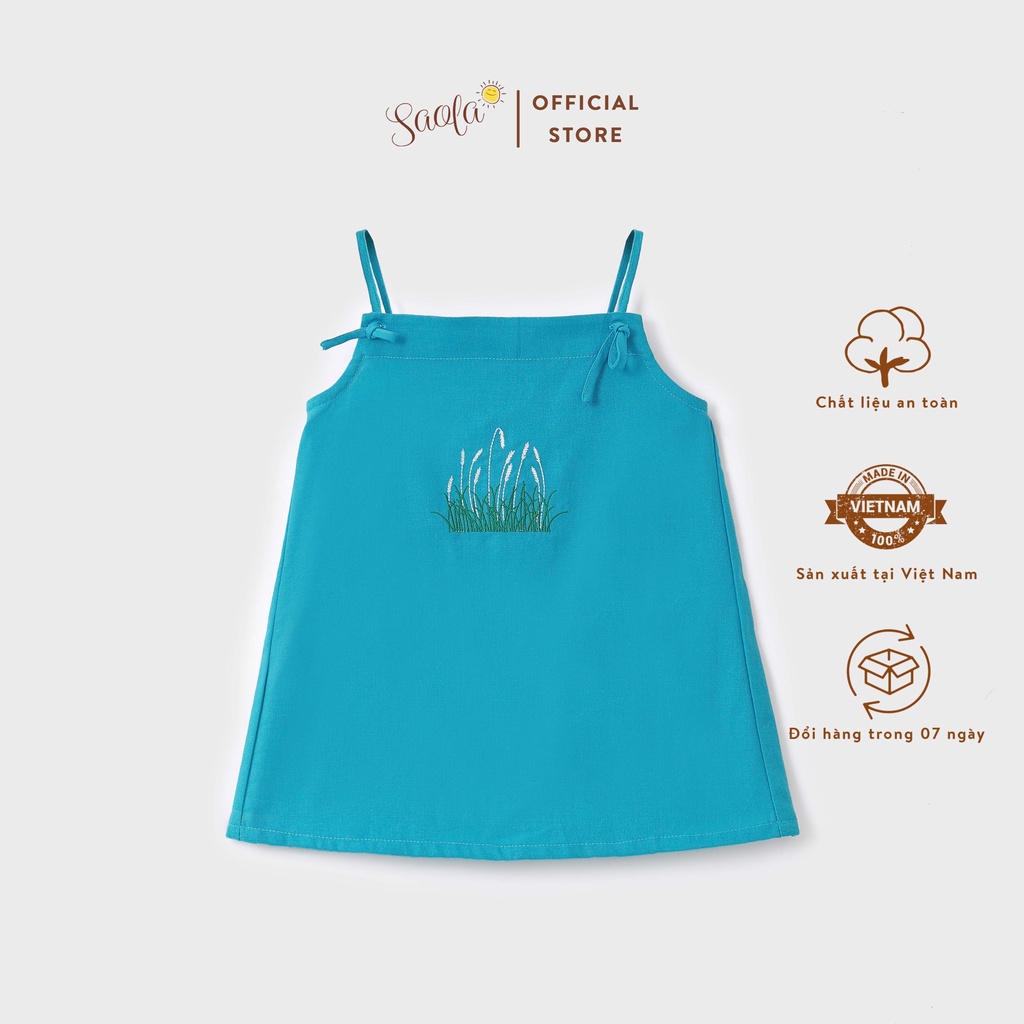 Váy Bé Gái Maxi Mùa Hè Thêu Hoa - MIA DRESS - DRL009 - SAOLA KIDS CLOTHING