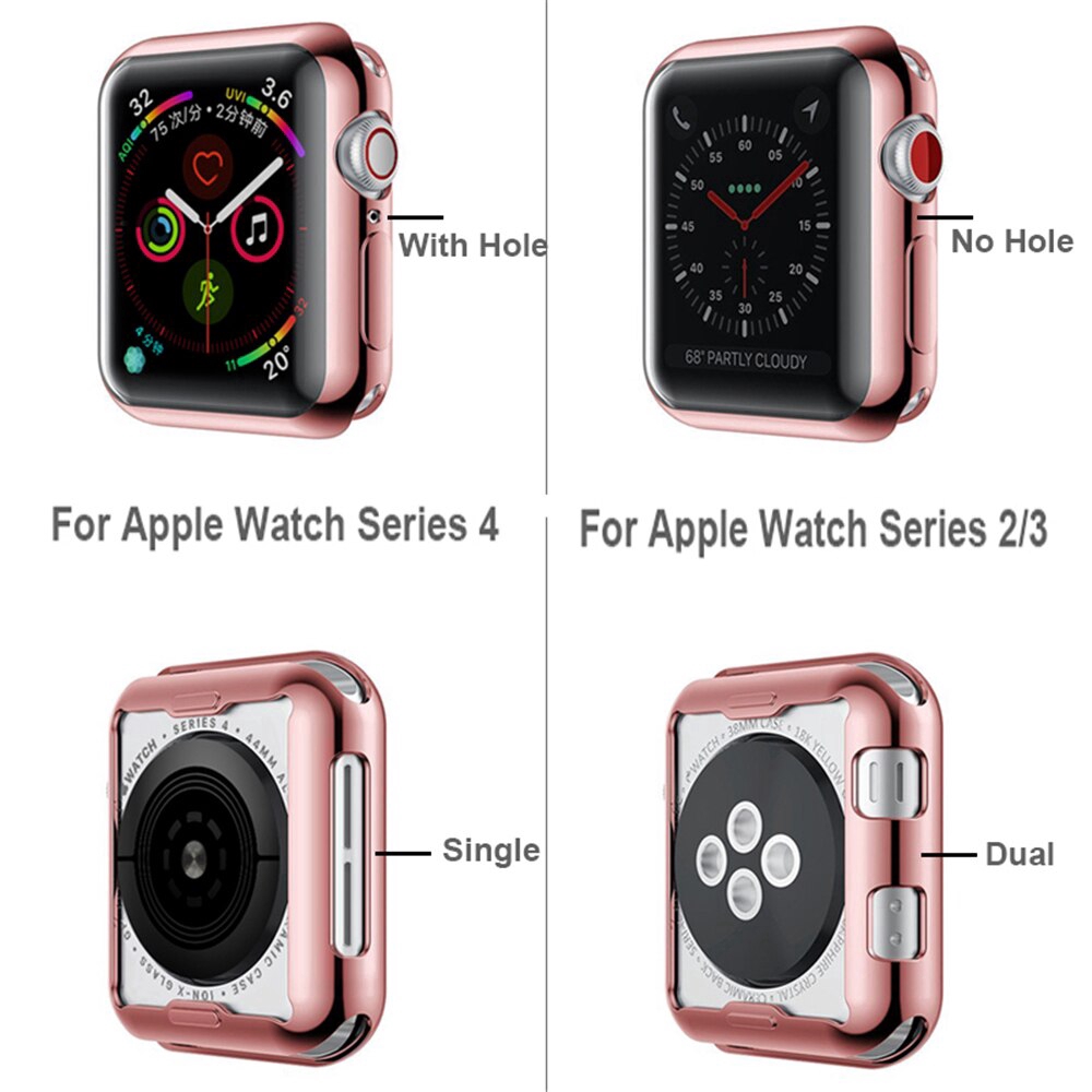 Ốp TPU mỏng cho bề mặt đồng hồ thích hợp cho Apple Watch Series 6 SE 5 4 3 2 1 38/40/42/44mm