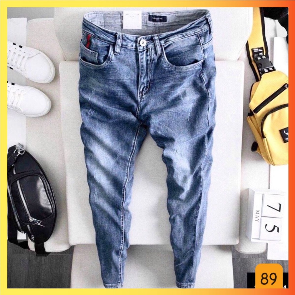 Quần Jean Nam Ống Côn Cao Cấp Form Chuẩn Co Giãn HG653