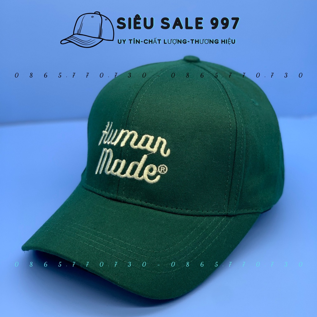 MŨ LƯỠI TRAI THÊU HUMAN MẪU MỚI HOT THỜI TRANG NAM NỮ UNISEX PHONG CÁCH