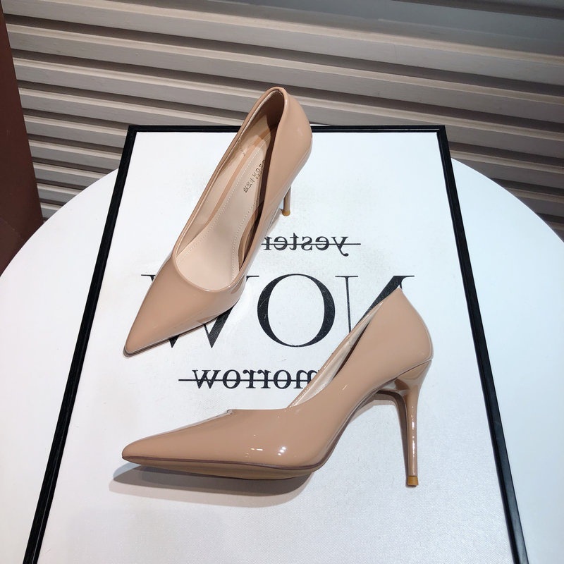 Big Size 36-43 Giày Cao Gót Nữ Mũi Nhọn 7-10 Phân Thời Trang HIỆN ĐẠI - giày cao gót Đen