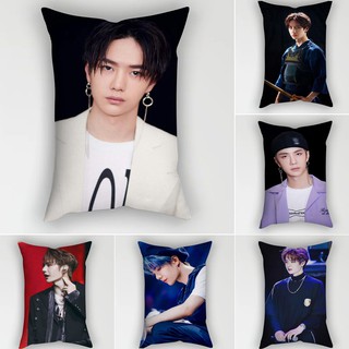 Vỏ gối hình chữ nhật 50*30cm in hình Vương Nhất Bác trang trí nhà