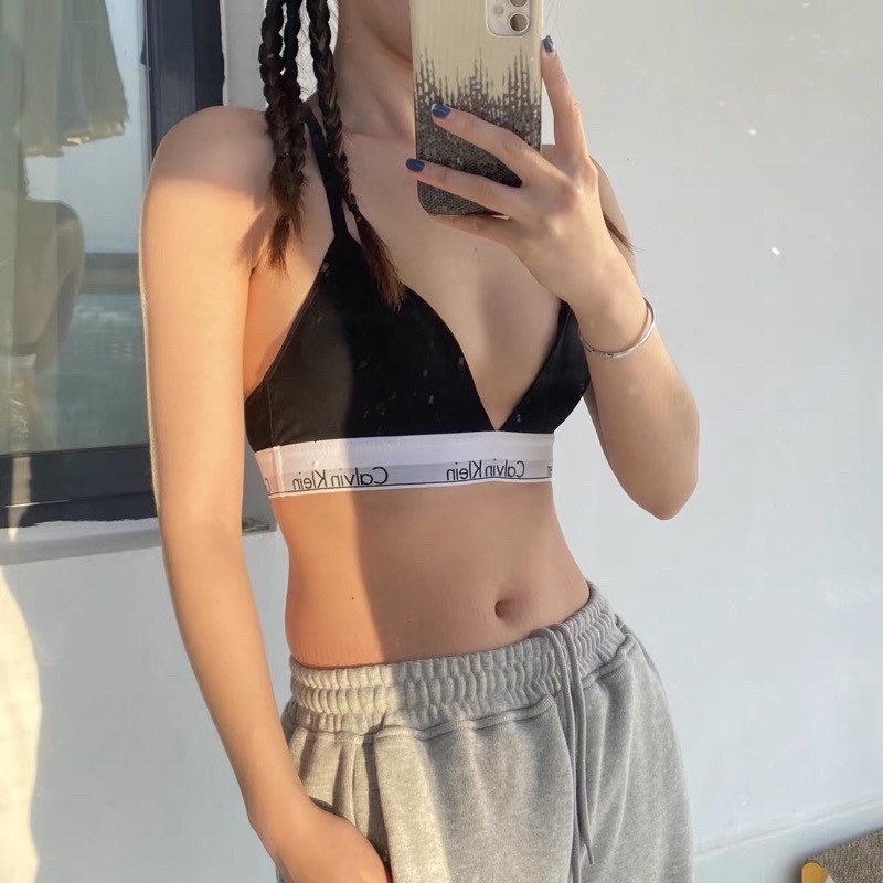 Áo lót/ Bra 3 dây CK chất cotton thể thao năng động có đệm lót loại dây nhỏ,sexy gợi cảm dành cho nữ | BigBuy360 - bigbuy360.vn