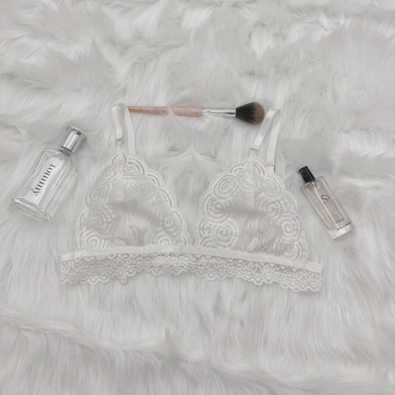 Katie White Bralette - Áo lót ren trắng dễ thương thoải mái sexy | BigBuy360 - bigbuy360.vn