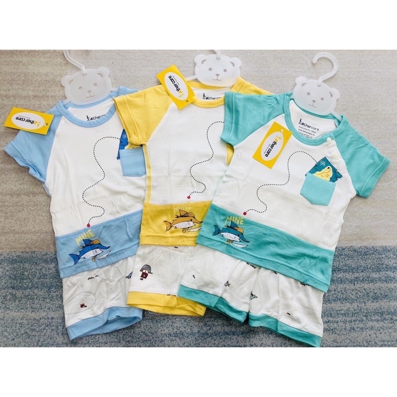 Bộ cộc tay Father care vải sợi tre mềm mát cho bé