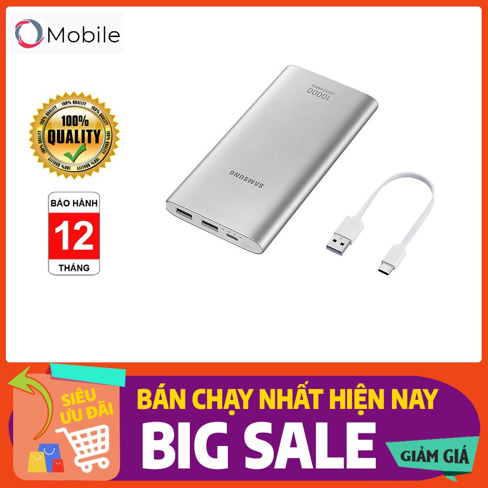 Pin Sạc dự phòng samsung 10.000 mAh sạc nhanh 15w,bảo hành 12 tháng