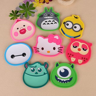 1 Miếng Lót Ly Silicon Hình Mèo hello kitty