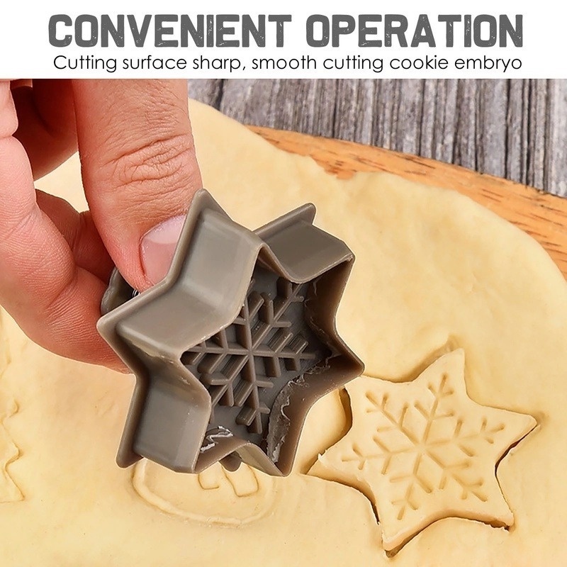 Set 4 khuôn làm bánh quy hình bánh gừng 3D