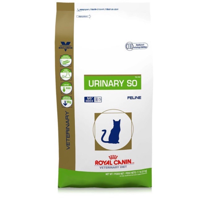 Thức ăn hạt khô Royal Canin Urinary S/O hỗ trợ mèo mắc bệnh sỏi thận 1,5kg