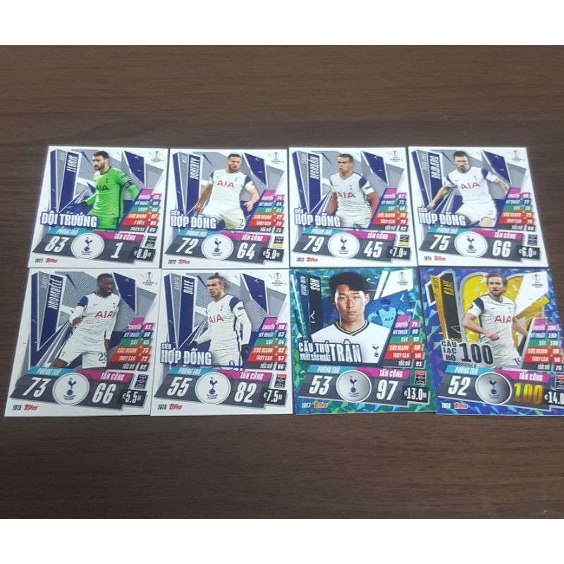 - Set thẻ in Match Attax Tottenham Hotspur phiên bản Poca 2021
