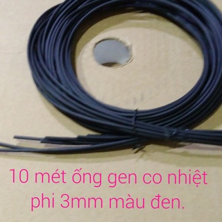 10 mét ống gen co nhiệt phi 3mm. màu đen