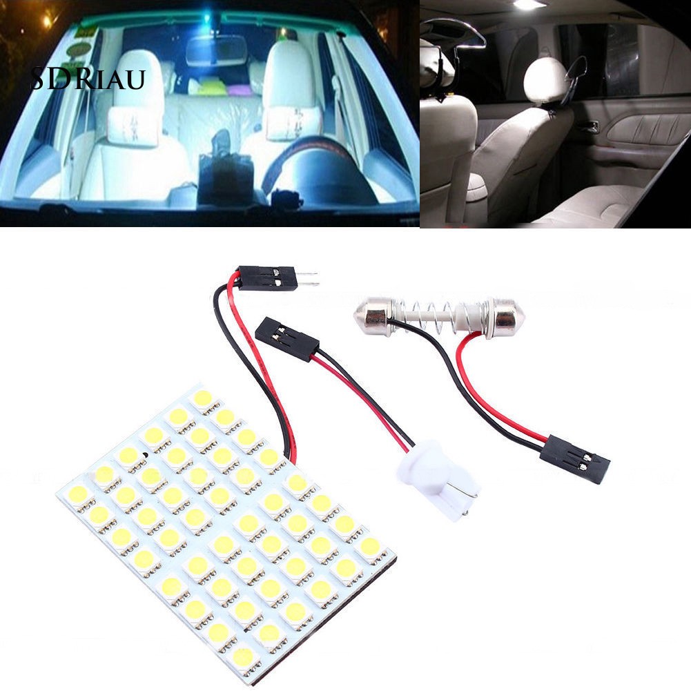 Bóng đèn LED SMD 48 bóng T10 4W 12V phát ánh sáng trắng gắn xe ô tô