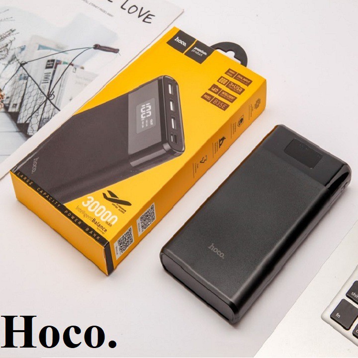 Sạc dự phòng 30000mah chính hãng Hoco B35E sạc nhanh