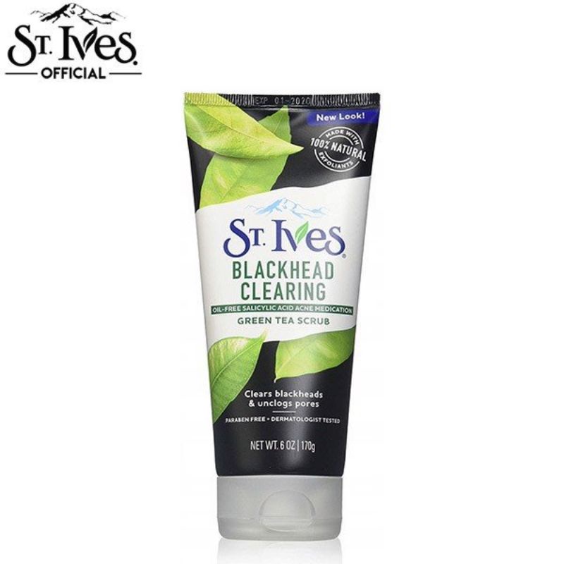 Sữa rửa mặt tẩy da chết trà xanh ST.IVES