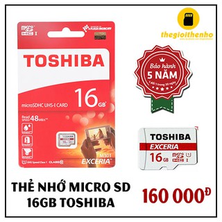 Thẻ nhớ micro sd 16gb toshiba class 10