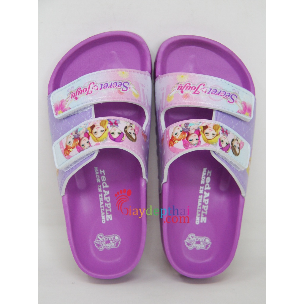 Dép nhựa Thái Lan bé gái 2 quai Apple 3981 Hello Kitty/Công chúa