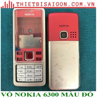 VỎ NOKIA 6300 MÀU ĐỎ ZIN