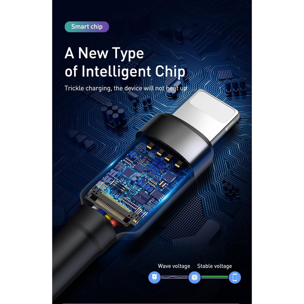 Cáp sạc nhanh 3 đầu 3in1 QC3.0 3A dây dù chống rối Chip PRC chính hãng TypeC lightning MicroUSB