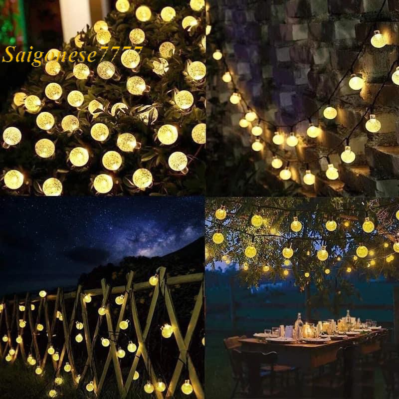 Dây Đèn Led Xài Điện Đèn Led Bóng Tròn Cherry Ball Pha Lê Trang Trí Decor Lễ Tết Tiệc Noel Halloween