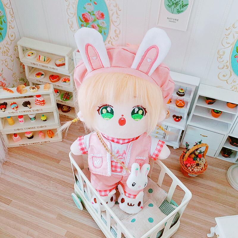 Búp bê cotton 20 cm hình dáng đáng yêu với phụ kiện quần áo đẹp mắt (có bán lẻ)