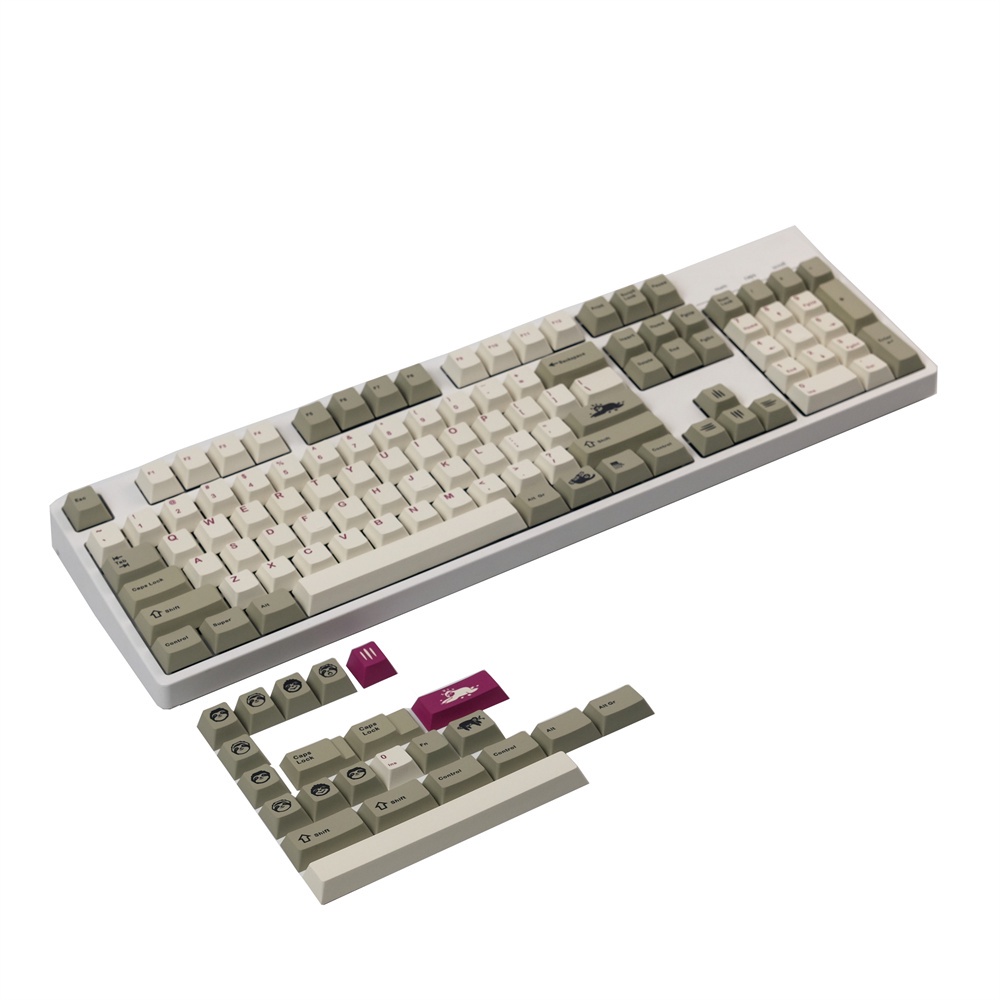 Gói phím GMK Sloth, 125 phím Keycaps Cherry Profile DYE-SUB Cá nhân hóa GMK Keycaps cho bàn phím cơ