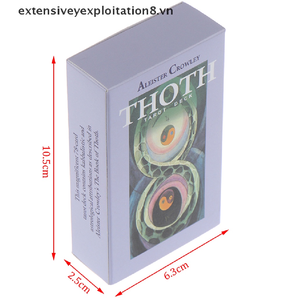 【extensive】 78 Cards Egyptian Myth Divination Aleister Crowley Thoth Tarot Pocket Guidebook 【vn】