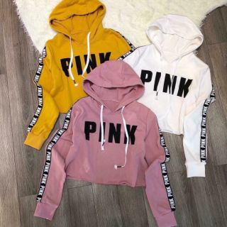 😻😻😻ÁO CROPTOP TAY DÀI CÓ NÓN Pink😻😻😻😻