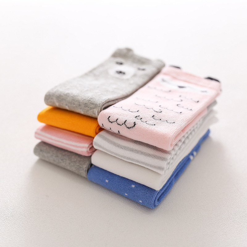 Vớ KOKOROCARE cotton cổ cao họa tiết hoạt hình cho bé 0-2 tuổi