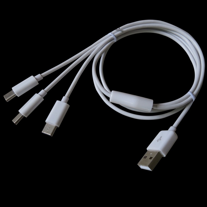 Dây Cáp Sạc Dữ Liệu USB Loại C 3 Trong 1 Cho Điện Thoại Di Động